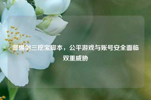 警惕剑三挖宝脚本，公平游戏与账号安全面临双重威胁