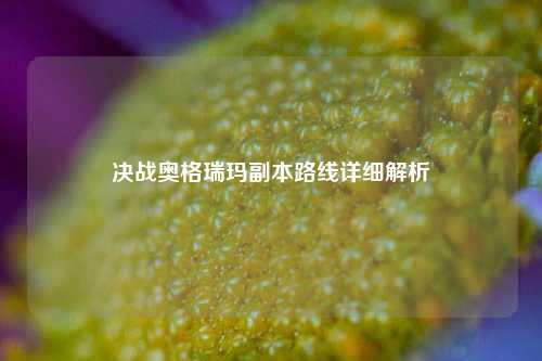 决战奥格瑞玛副本路线详细解析