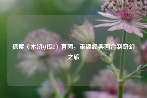 探索〈水浒Q传2〉官网，重温经典回合制奇幻之旅