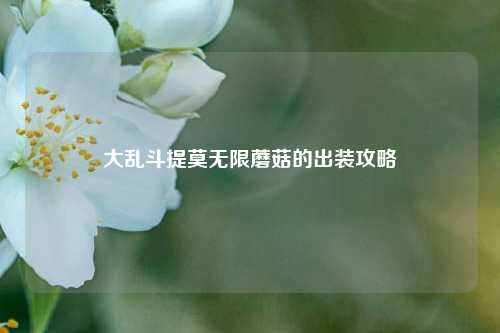 大乱斗提莫无限蘑菇的出装攻略