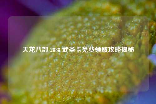 天龙八部 2888 武圣卡免费领取攻略揭秘