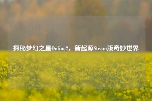 探秘梦幻之星Online2，新起源Steam版奇妙世界